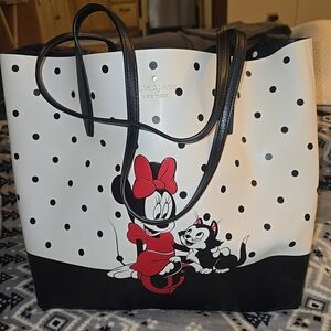 Kate Spade Black and White Minnie Mouse Tote
